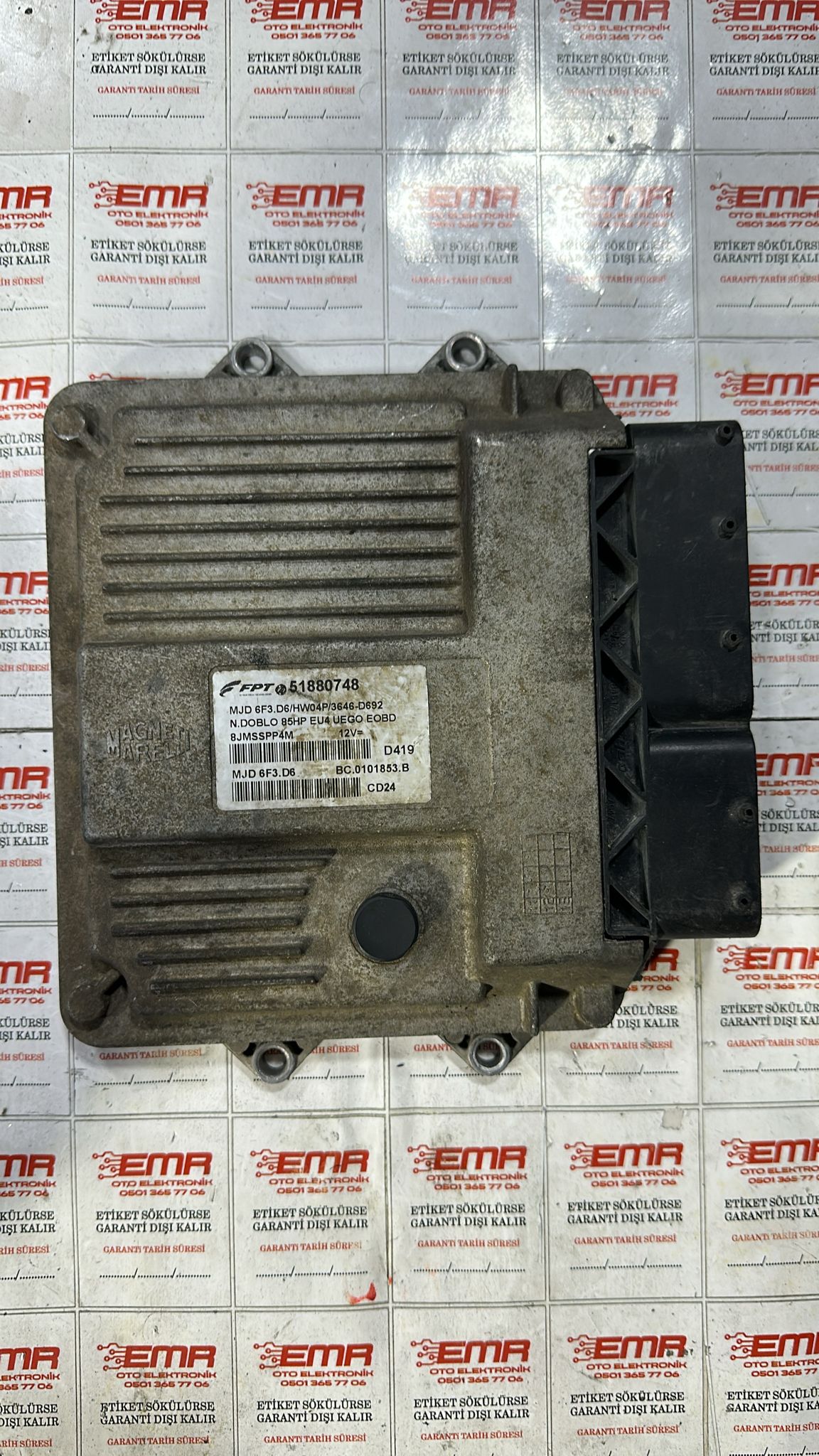 FİAT DOBLO 1.3 DİZEL MOTOR BEYNİ 51880748 6F3